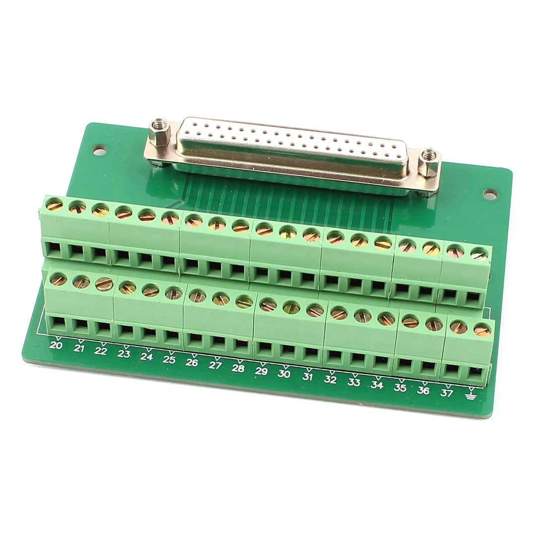 uxcell Uxcell DB37 D-SUB Female Adapter to 37 Pin Port Terminal 2 Row Screw Breakout Board
