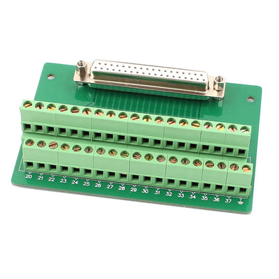 Harfington Uxcell DB37 D-SUB Female Adapter to 37 Pin Port Terminal 2 Row Screw Breakout Board