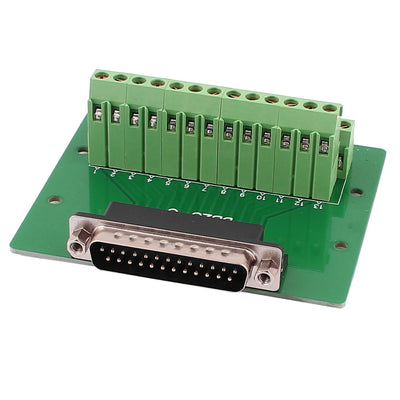 Harfington Uxcell DB25 D-SUB Male 25pin Terminal Breakout PCB Board 2 Row Screw Adapter