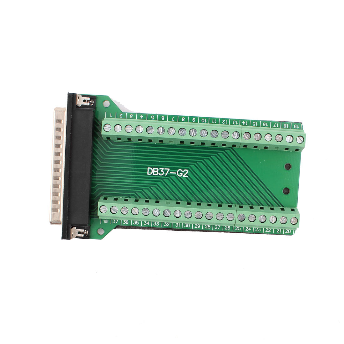 uxcell Uxcell DB37 D-SUB Male Adapter to 37 Pin Port Terminal Dual Row Screw Breakout Board