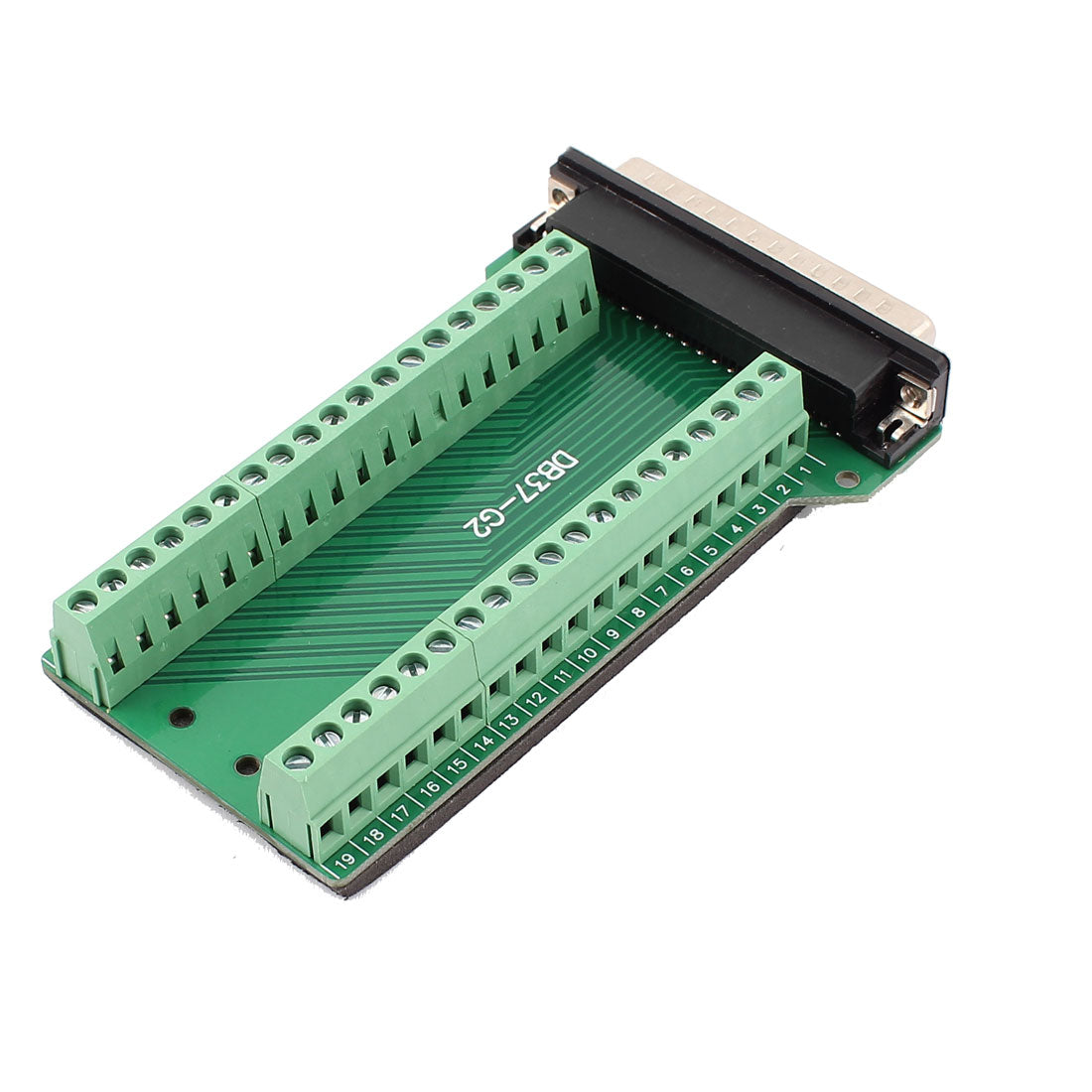 uxcell Uxcell DB37 D-SUB Male Adapter to 37 Pin Port Terminal Dual Row Screw Breakout Board