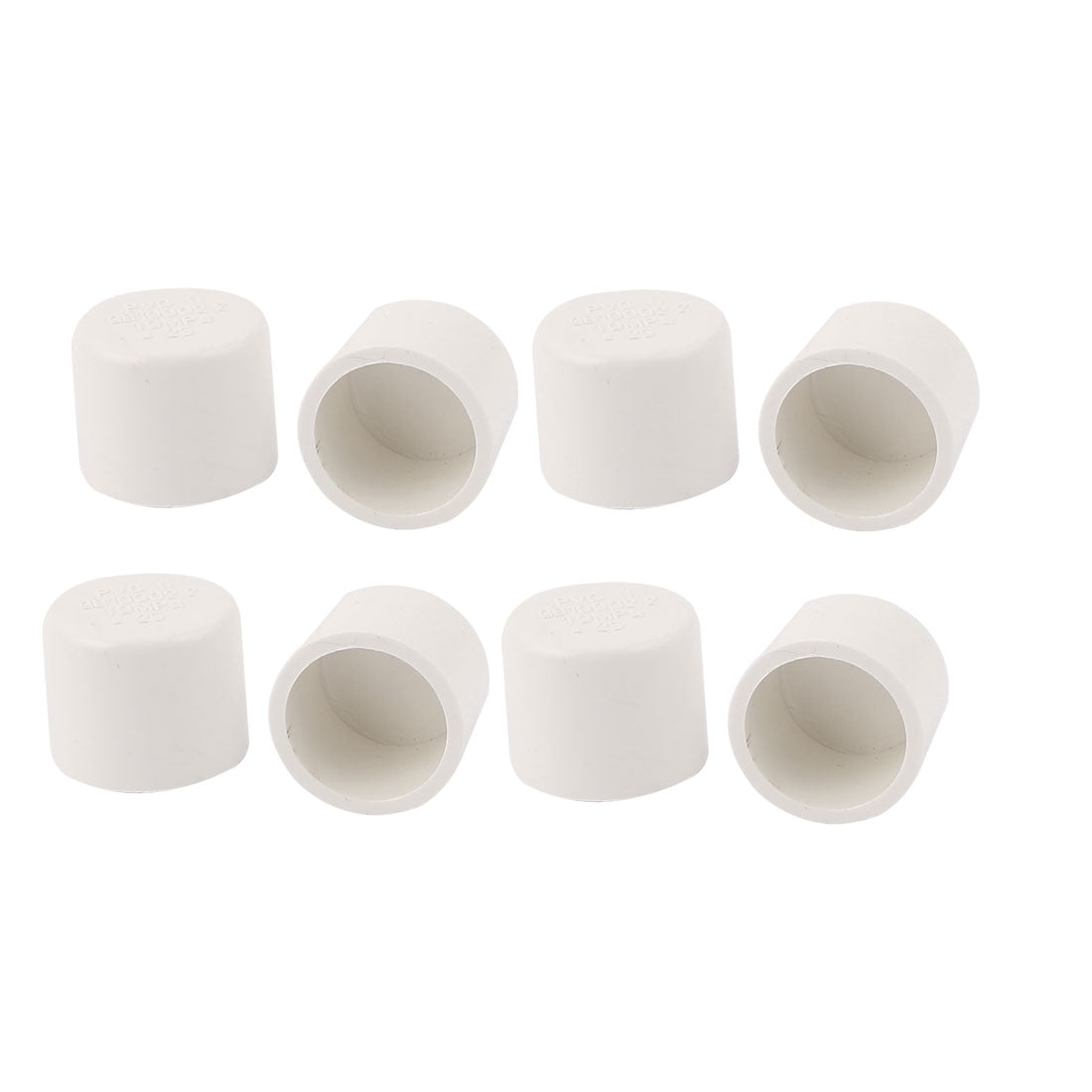 uxcell Uxcell 8pcs 25mm Dia PVC Round Inlet Pipe End Caps Cover White