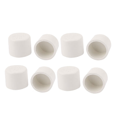 Harfington Uxcell 8pcs 25mm Dia PVC Round Inlet Pipe End Caps Cover White