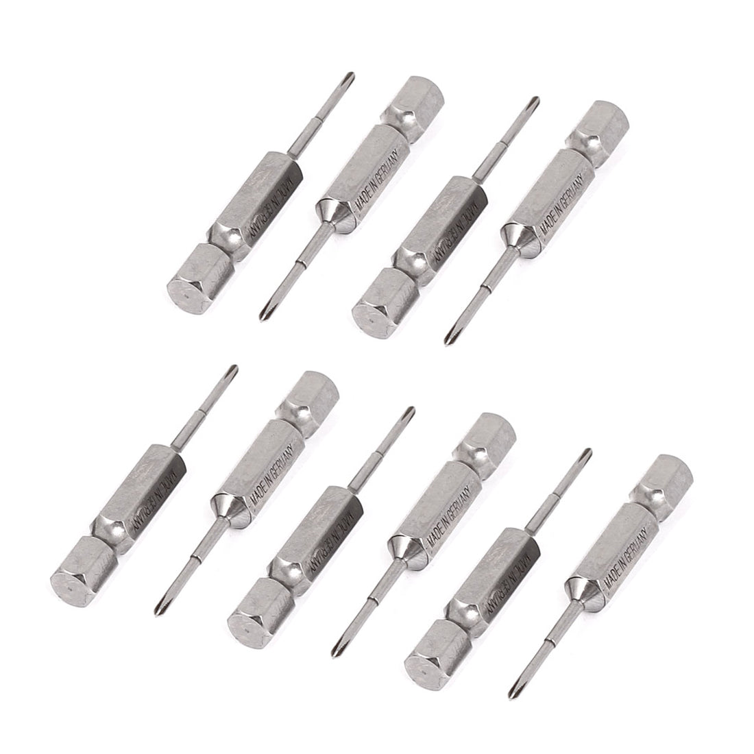 uxcell Uxcell 10pcs 1/4" Hex Shank PH00 1.6mm Tip Magnetic S2 Steel Phillips Screwdriver Bits