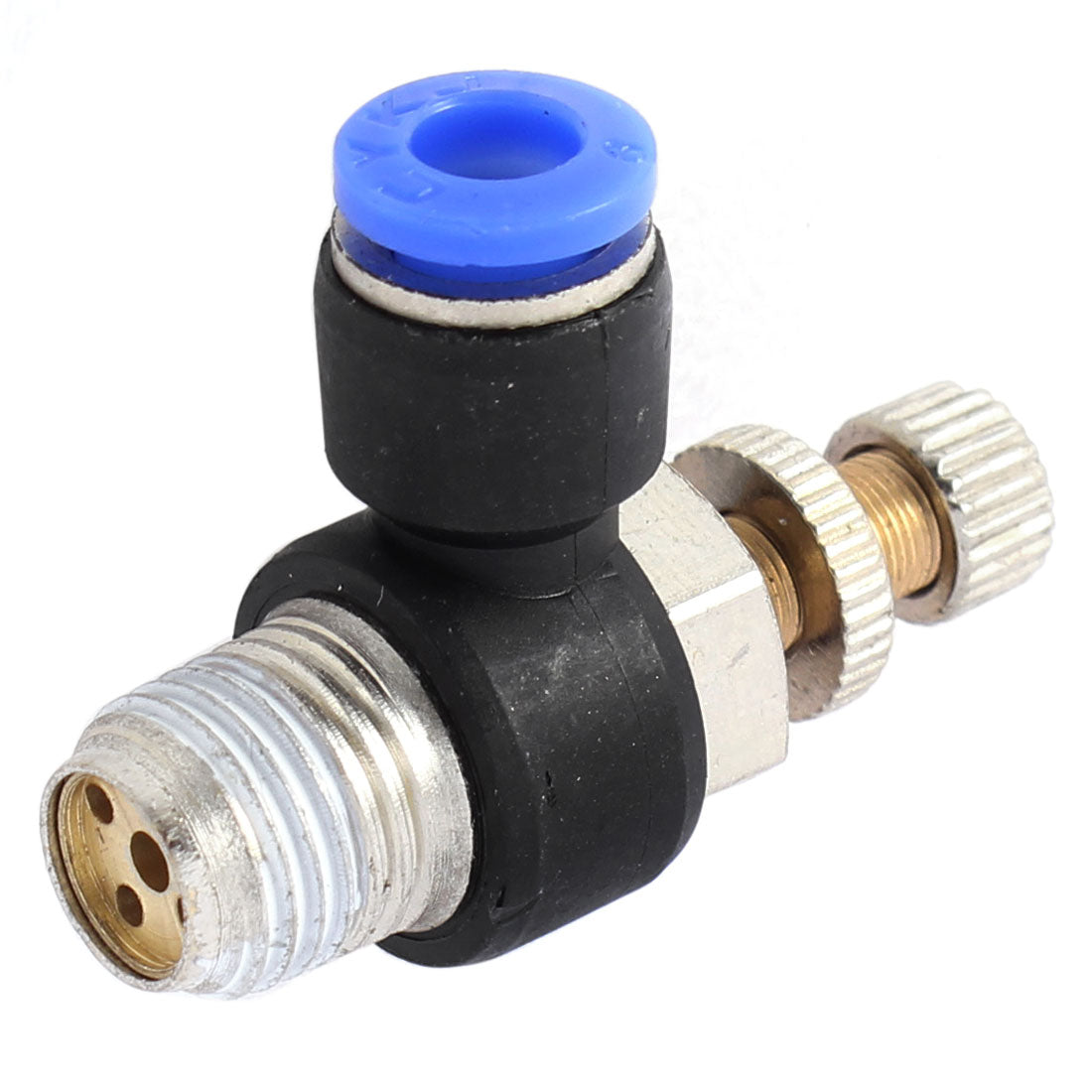 uxcell Uxcell 6mm to 1/4BSP Male Thread Push in Coupler Fitting Pneumatic Speed Controller