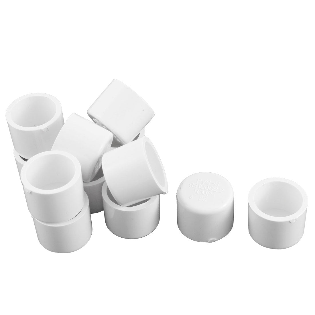 uxcell Uxcell Water Pipe Fittings PVC Slip Round End Caps White 25mm Dia 12Pcs
