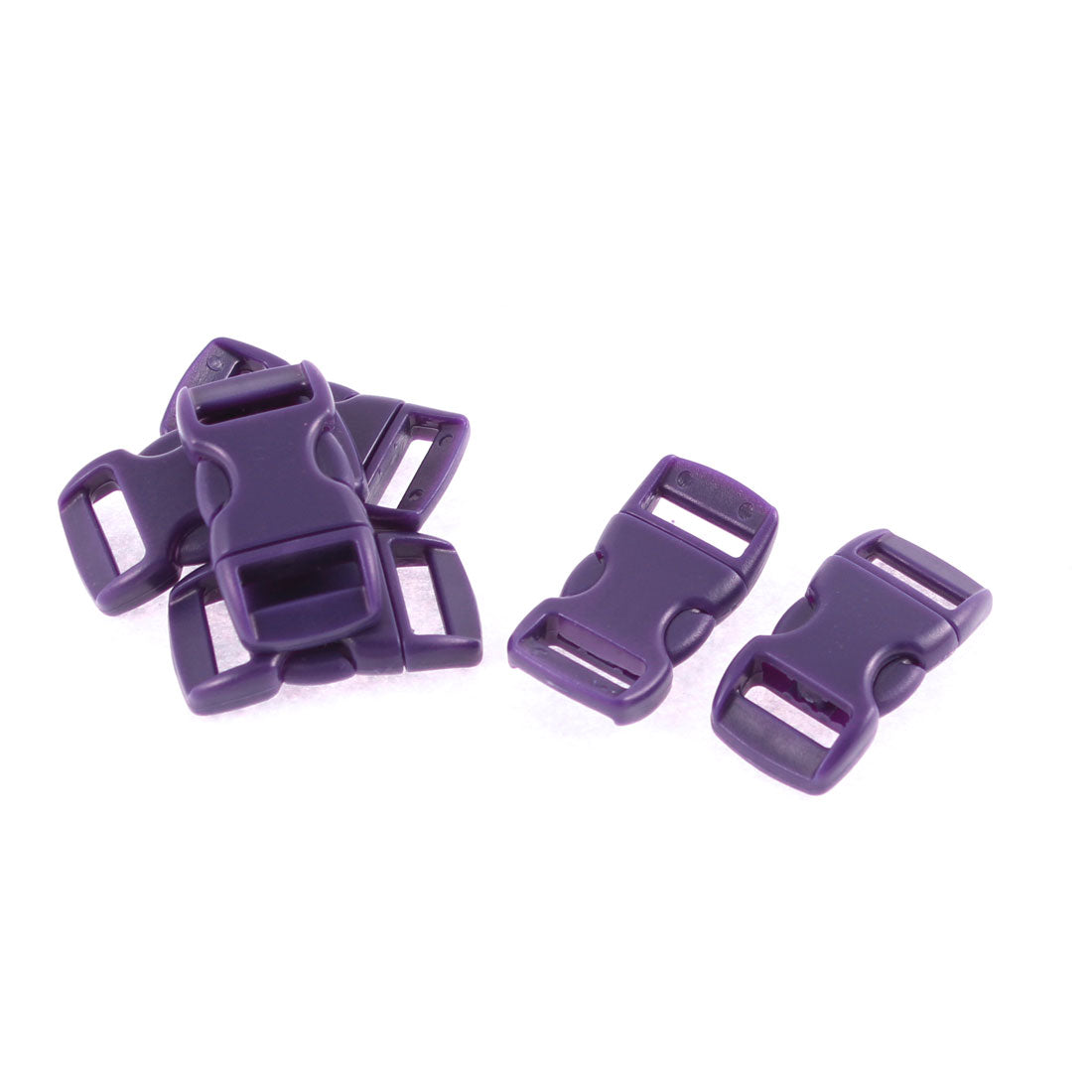 uxcell Uxcell Backpack Plastic Replacement Side Release Buckle Dark Purple 11mm Width Strap Band 6 Pcs