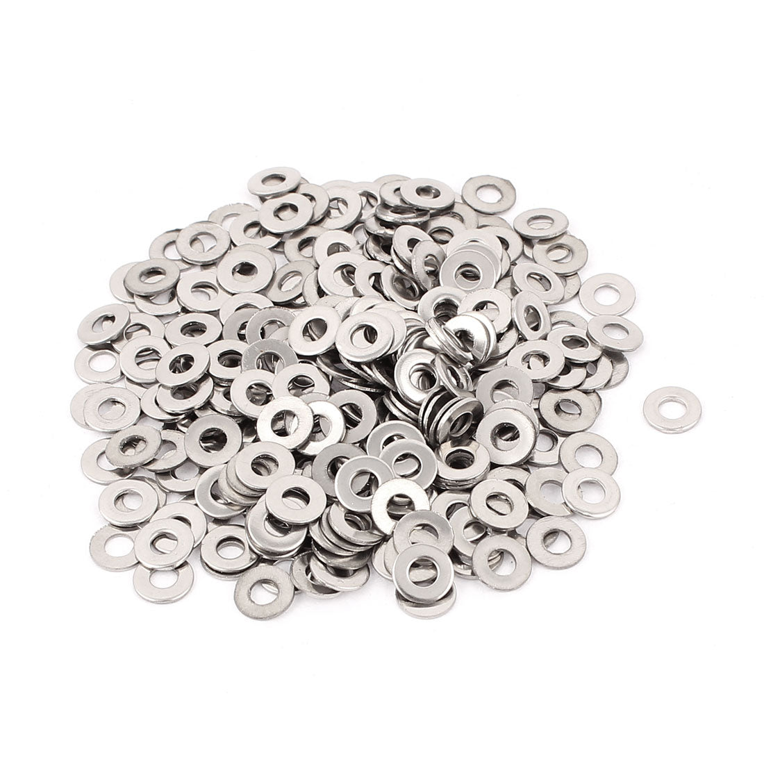 uxcell Uxcell 300pcs 3mm Flat Stainless Steel Washers Spacers for M3 Threaded Screws