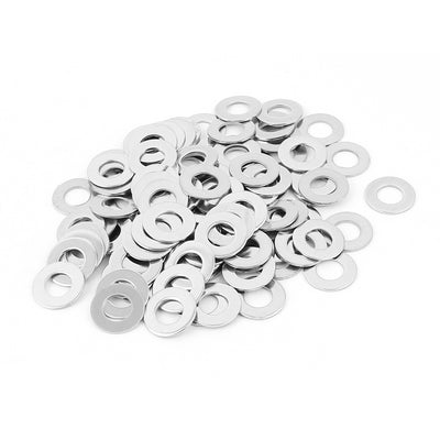 Harfington Uxcell 100pcs M8 304 Stainless Steel Plain Flat Washers for Bolt Screws