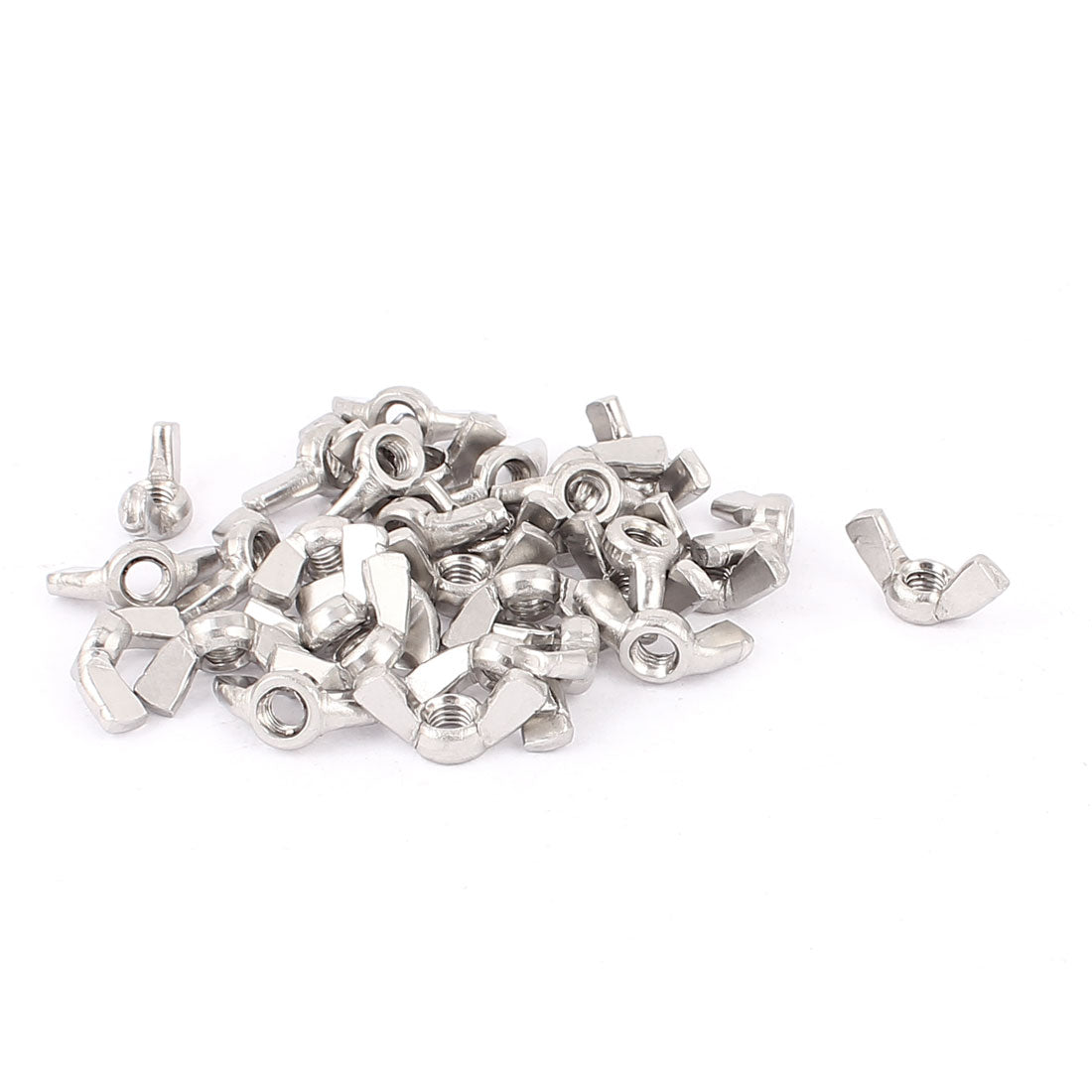 uxcell Uxcell 30pcs 304 Stainless Steel M5 Thread Knob Screw Wing Nut for Rod Clamp