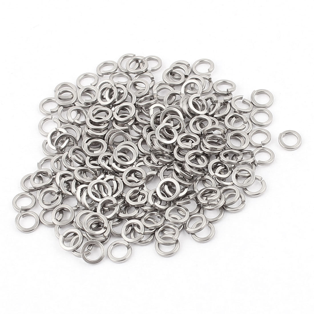 uxcell Uxcell 200pcs 304 Stainless Steel M3 Split Lock Spring Washers Pad Gasket