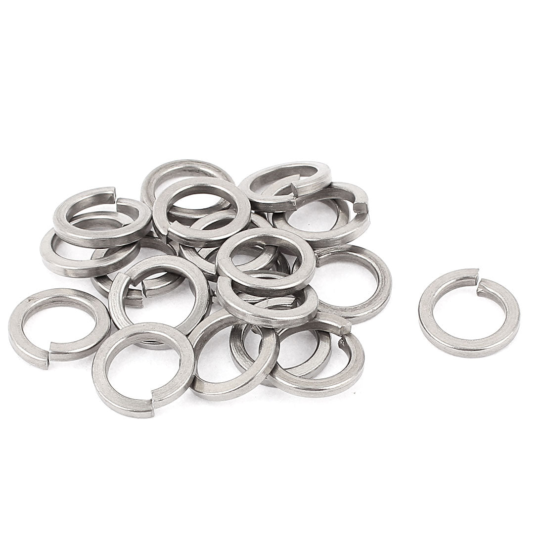 uxcell Uxcell 20pcs 304 Stainless Steel M14 Spring Washer Split Lock Washers Silver Tone