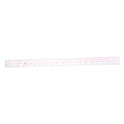 Harfington Uxcell Clear Plastic Inch Metric 50cm Measure Range Straight Ruler Measuring Tool