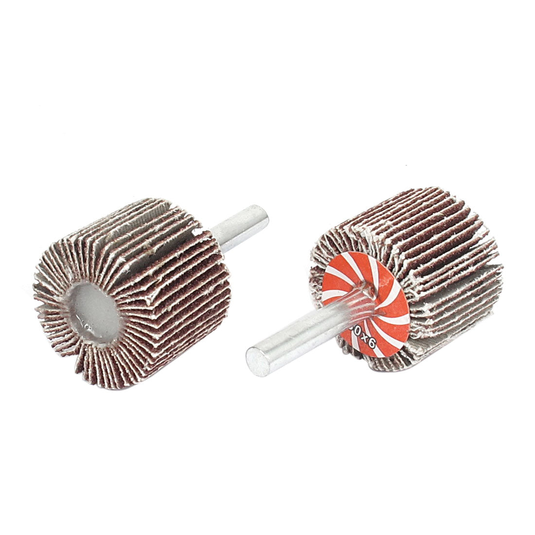 uxcell Uxcell 2PCS 6mm Dia Mounted Shank 30mm Flap Wheel Disc Grinding Polishing Tool