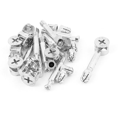 Harfington Uxcell Furniture Cabinet Fixing Screw Locking Eccentric Bolt Nut Fitting 10 Sets