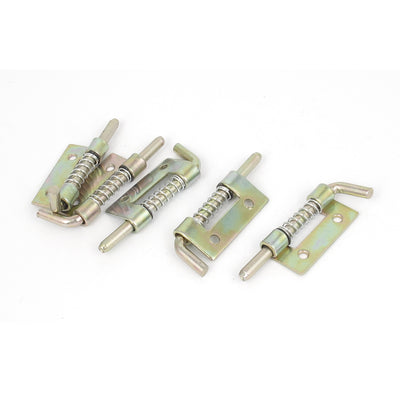 Harfington Uxcell 5pcs Bronze Tone Metal Locked Right-handed Spring Loaded Bolt Latch for Gate Door