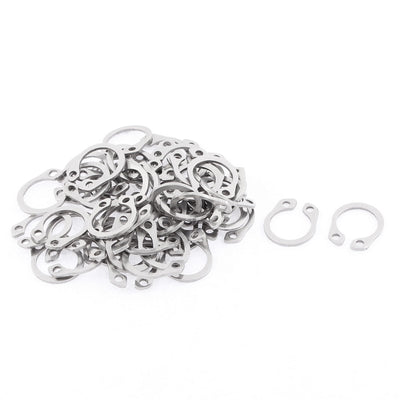 Harfington Uxcell 11mm Stainless Steel External Internal Circlips C-Clip Retaining Snap Rings 50pcs