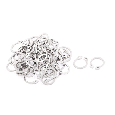 Harfington Uxcell 12mm Stainless Steel External Internal Circlips C-Clip Retaining Snap Ring 50pcs