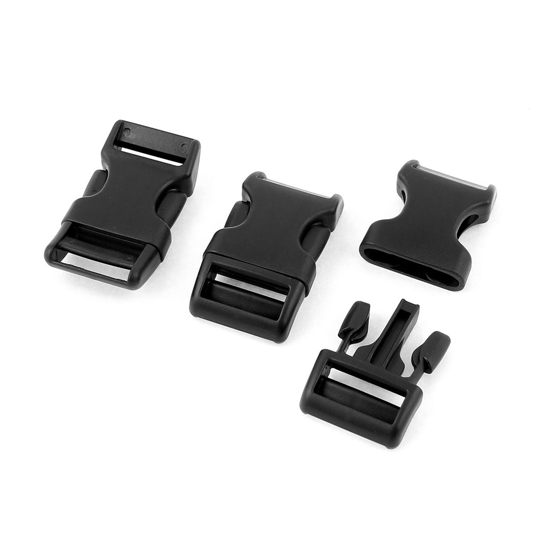 uxcell Uxcell 3 Pcs 20mm Width Black Plastic Backpack Rucksack Quick Release Buckle Clip