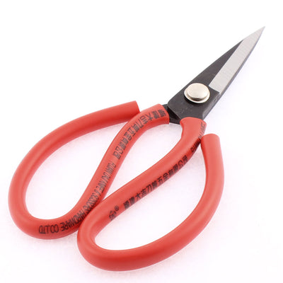 Harfington Uxcell Home Red Rubber Coated Handle Metal Cutter Scissors 6.5 Inches Long