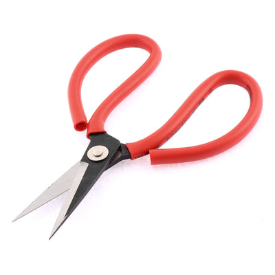 Harfington Uxcell Home Red Rubber Coated Handle Metal Cutter Scissors 6.5 Inches Long