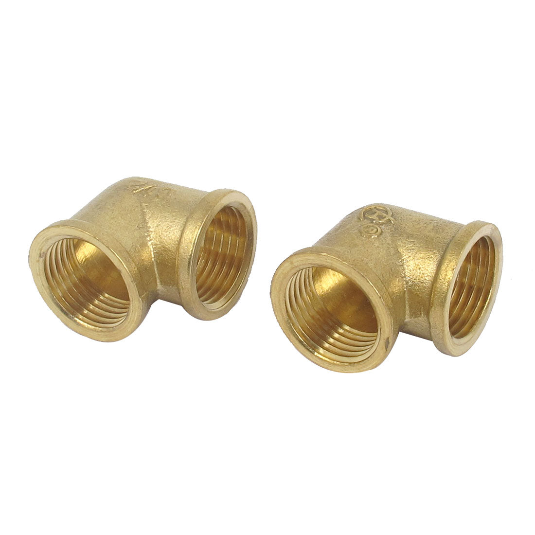uxcell Uxcell 1/2BSP Female to Female Metal 90 Degree Elbow Hose Pipe Tube Fitting Connector 2pcs