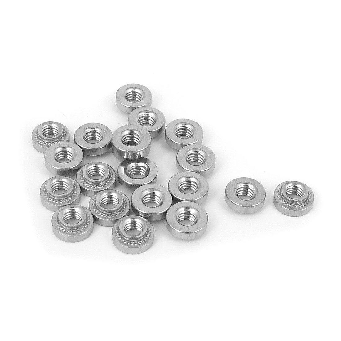 uxcell Uxcell M4 Stainless Steel Self Clinching Rivet Nut Fastener 20pcs for 1.4mm Thin Plates
