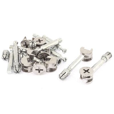 Harfington Uxcell Furniture Cabinet Fixing Screw Locking Connecting Cam Bolt Nut Fitting 9Sets