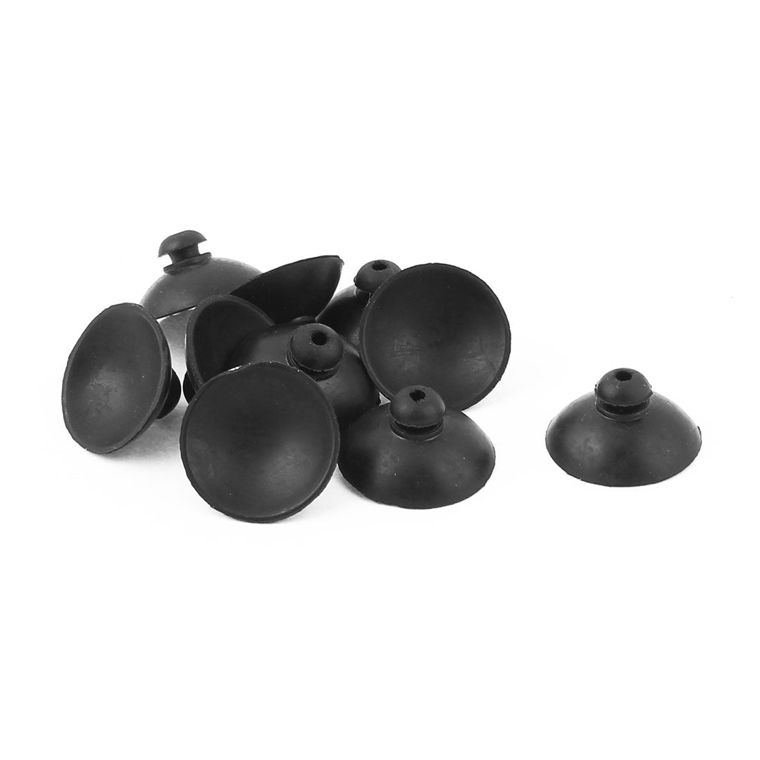 uxcell Uxcell 10PCS 2.5cm/1" Silicone Vacuum Suction Cup Sucker Black