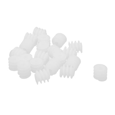Harfington Uxcell 20 Pcs,2mm Hole 6mmx6mm Plastic Worm Gear for DIY Motor Reduction Box