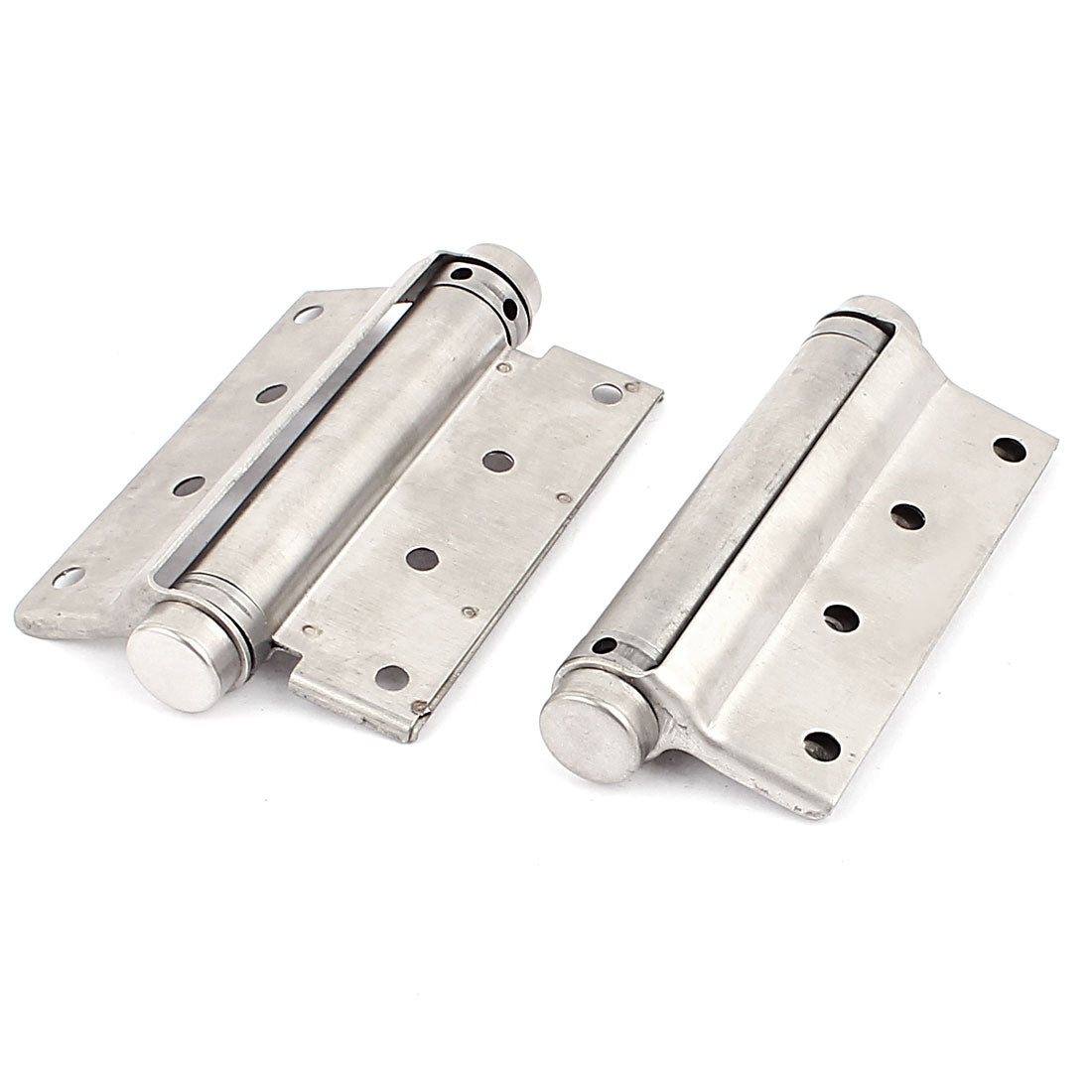 uxcell Uxcell 100mm Length Stainless Steel Square Corner Single Action Spring Door Hinge 2Pcs