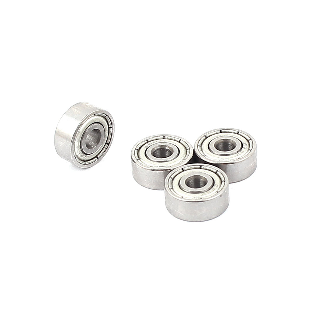10-Pack 623Z Double Shielded Radial Ball Bearings – 3x10x4mm, Uxcell, Silver Tone