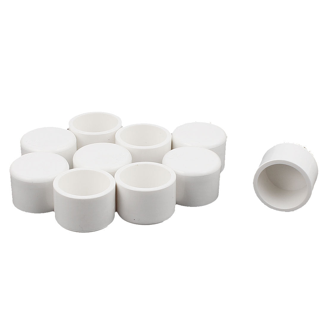uxcell Uxcell 10Pcs Round Water Tubing Tube Pipe Fitting End Cap Cover White 25mm Inner Dia