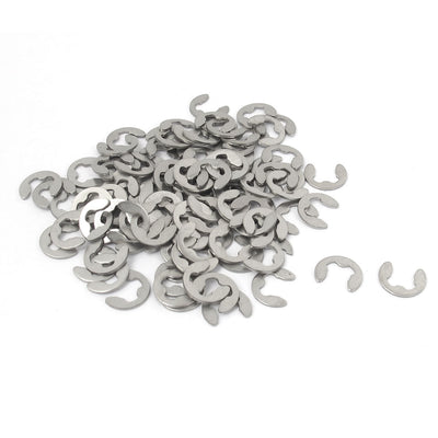 Harfington Uxcell 100pcs 304 Stainless Steel Fastener External Retaining Ring E-Clip Circlip 5mm