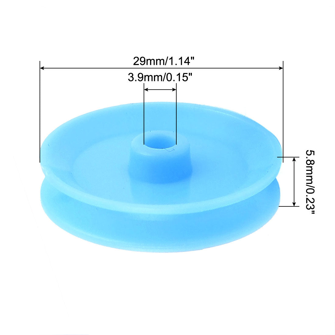 uxcell Uxcell 5 Pcs Plastic 29mm Diameter 5.8mm Thickness DIY Gear Band Pulley Blue