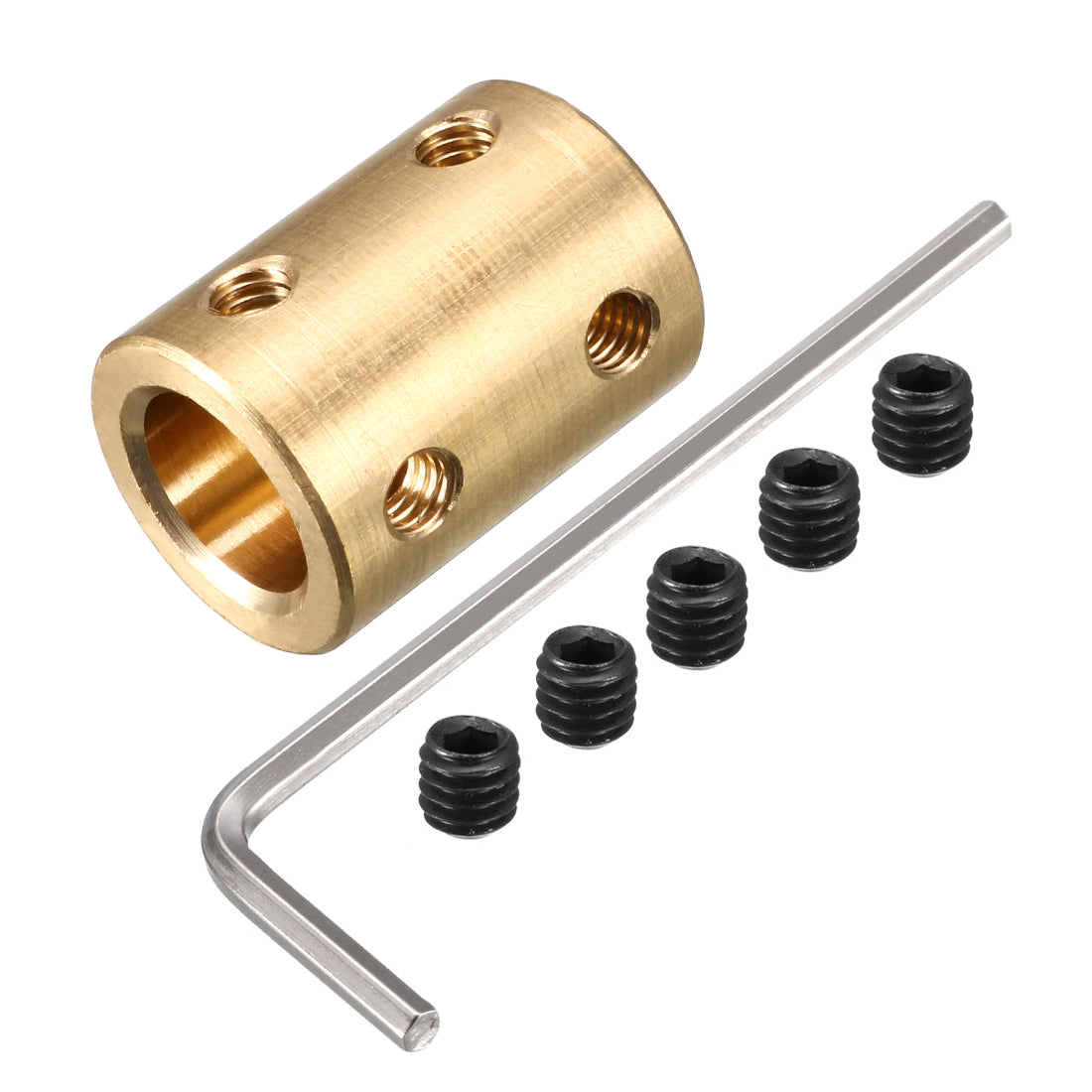 uxcell Uxcell 6mm to 10mm Bore Rigid Coupling 22mm Length 16mm Diameter DIY Coupler Connector