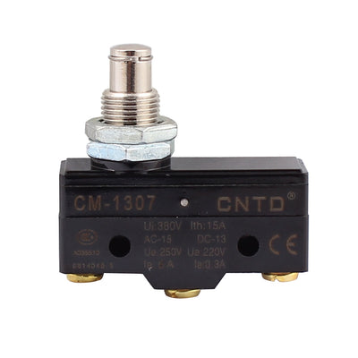 Harfington Uxcell AC 380V 15A SPDT Momentary High Push Plunger Micro Switch Microswitch