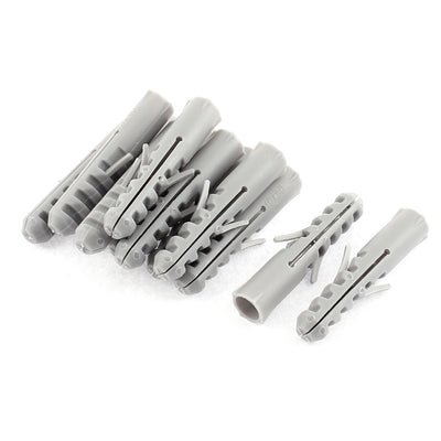 uxcell Uxcell 12Pcs 10mm x 49mm Lag Expand Tube Wall Screws Plastic Expansion Nails Connector Bolt