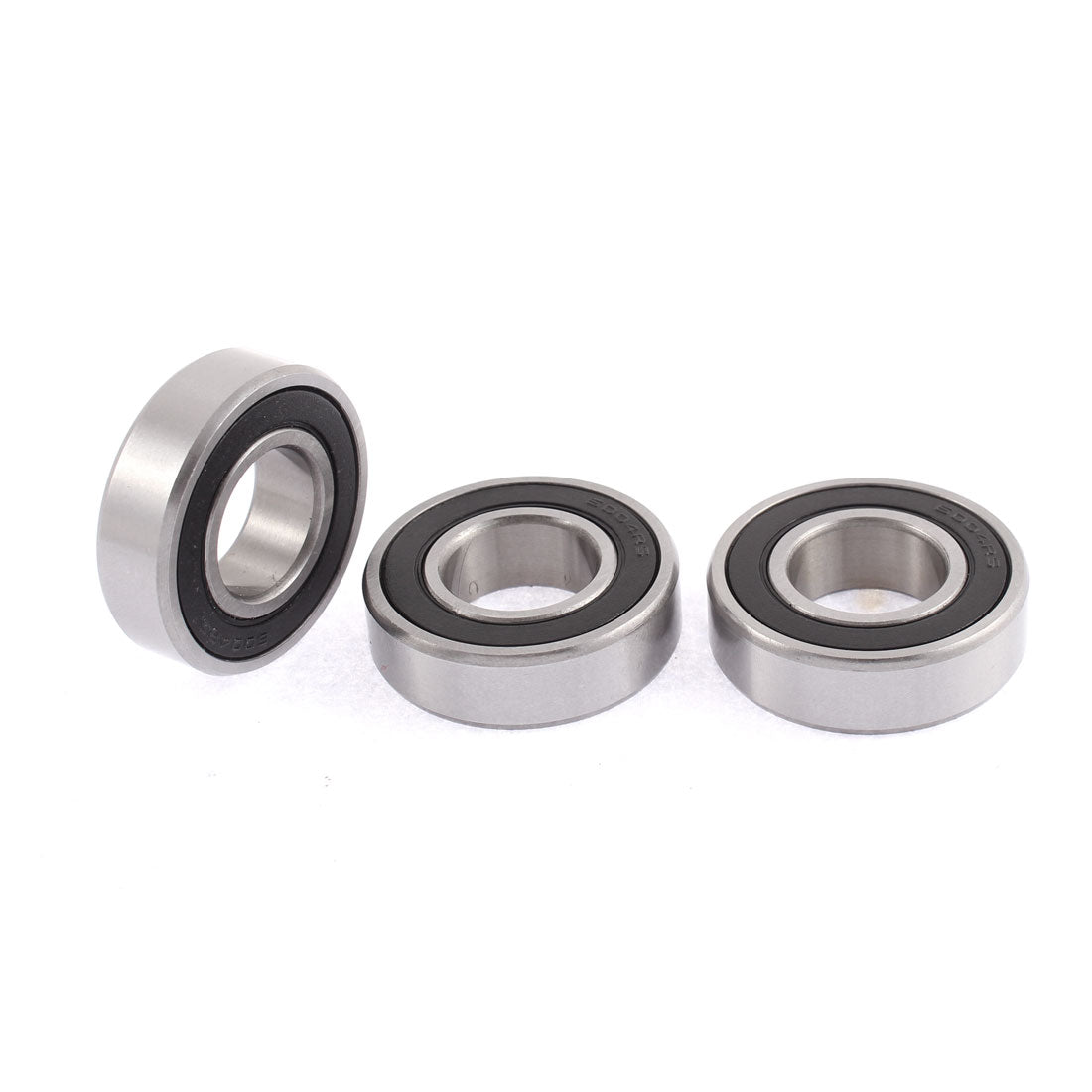 Harfington Uxcell 6004RS 42mm x 20mm x 12mm Rubber Sealed Deep Groove Ball Bearing Silver Tone