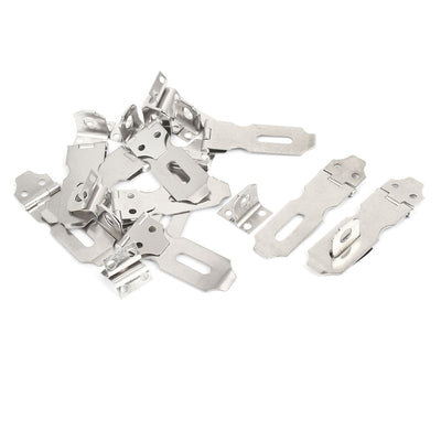 Harfington Uxcell Home Drawer Safety Padlock Latch Stainless Steel Door Hasp Staple 10 Set