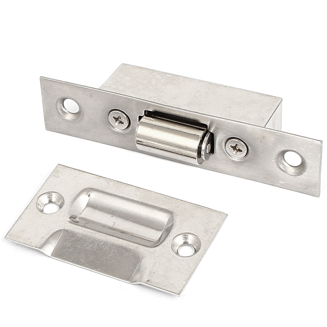 uxcell Uxcell Cupboard Stainless Steel Door Latch Double Ball Catch Silver Tone 90mm Long