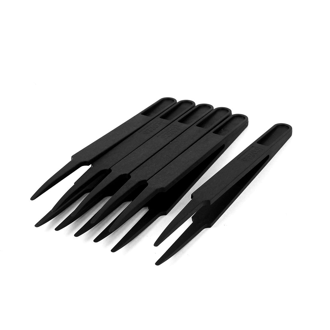 uxcell Uxcell Plastic Anti-static Precision Tool Tweezers Pointy Tip 6 Pcs