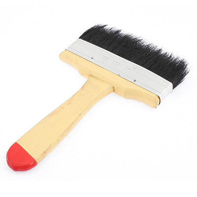 Harfington Uxcell Oil Acrylic Painting Black Wide Flat Flexible Imitated Bistle Brush Tool