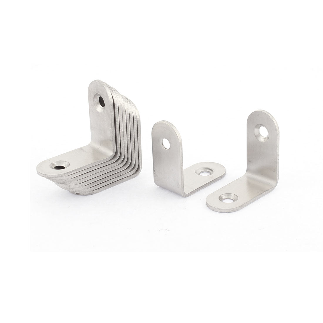 uxcell Uxcell Stainless Steel 90 Degree Fixing Angle Bracket 30 x 30mm 10pcs