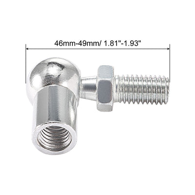 Harfington Uxcell M10 x 18mm Male Thread Diameter L Shaped Ball Joint Rod End Bearings 4pcs