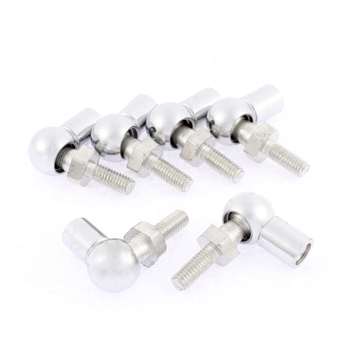 uxcell Uxcell Machinery M6 Male Female Thread L Shaped Ball Joint Rod End Bearing 6pcs