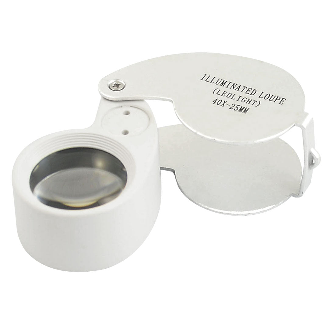 uxcell Uxcell Pocket LED Light Illuminated Magnifier Jewelry Eye 4X Magnifying Loupe