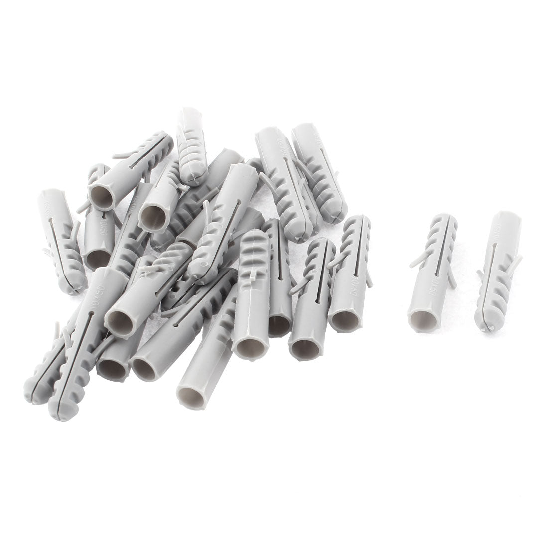 uxcell Uxcell 25 Pcs M10 x 50mm Plastic Anchors Lag Expand Expansion Nails Plugs Wall Screws Cable Clips