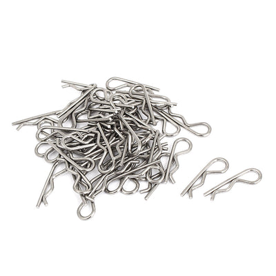 Harfington Uxcell 50 Pcs Spring Stainless Steel Cotter Clip Pin Hardware 1.6mm x 28mm