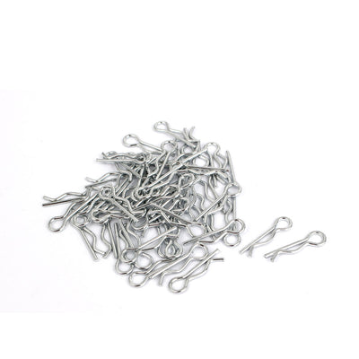 Harfington Uxcell 50pcs R Pin Mechanical Hitch Hair Tractor Clip Cotter Kits 1.2mm x 20mm